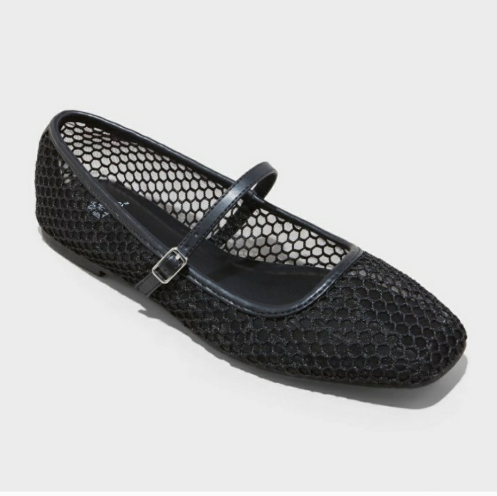 Wild Fable Women's 11 Black Mesh Memory Foam Ballet Flats - Picture 10 of 11